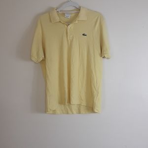 LACOSTE yellow short sleeve polo top!
